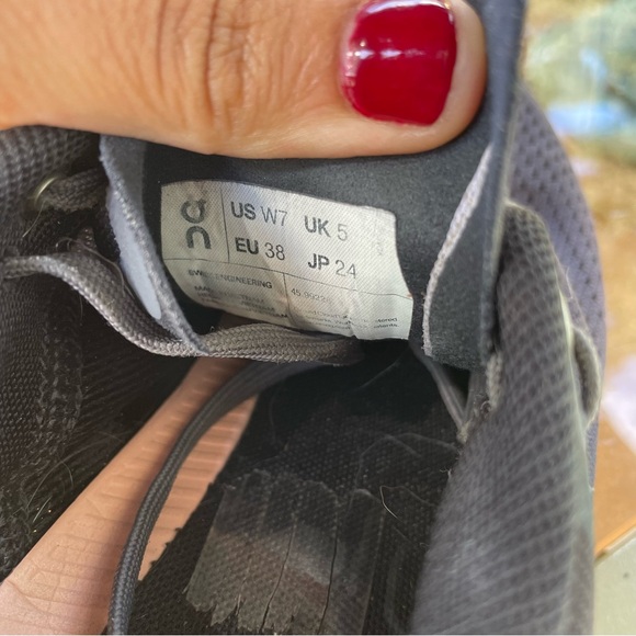 On Running Women's Black and White Sneakers - Picture 5 of 5